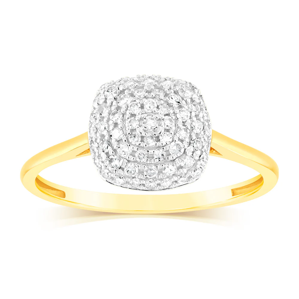 0.30 Carat Diamond Dress Ring in 9ct Yellow Gold