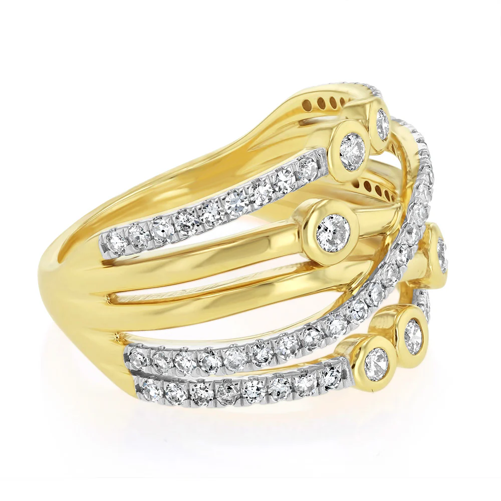 0.66 Carat Diamond Ring in 9ct Yellow Gold - Image 2