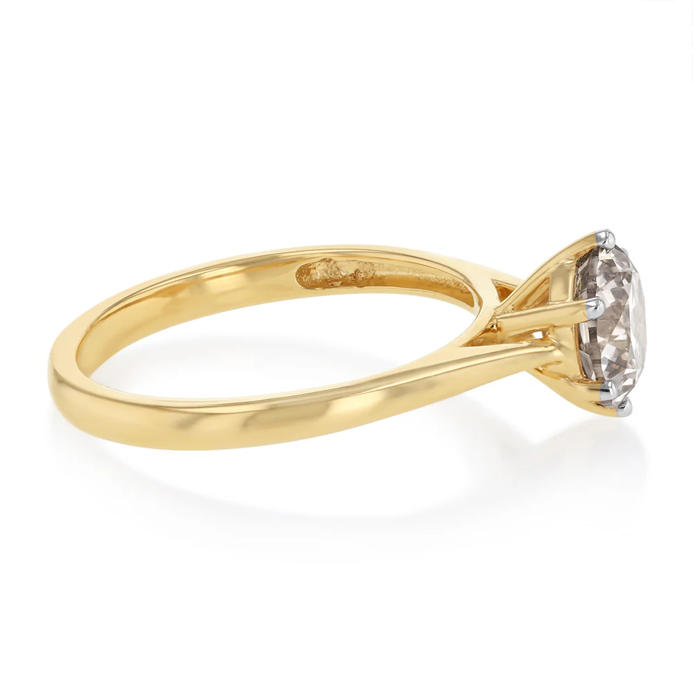 1.50 Carat Australian Diamond Solitaire Ring in 9ct Yellow Gold - Image 2
