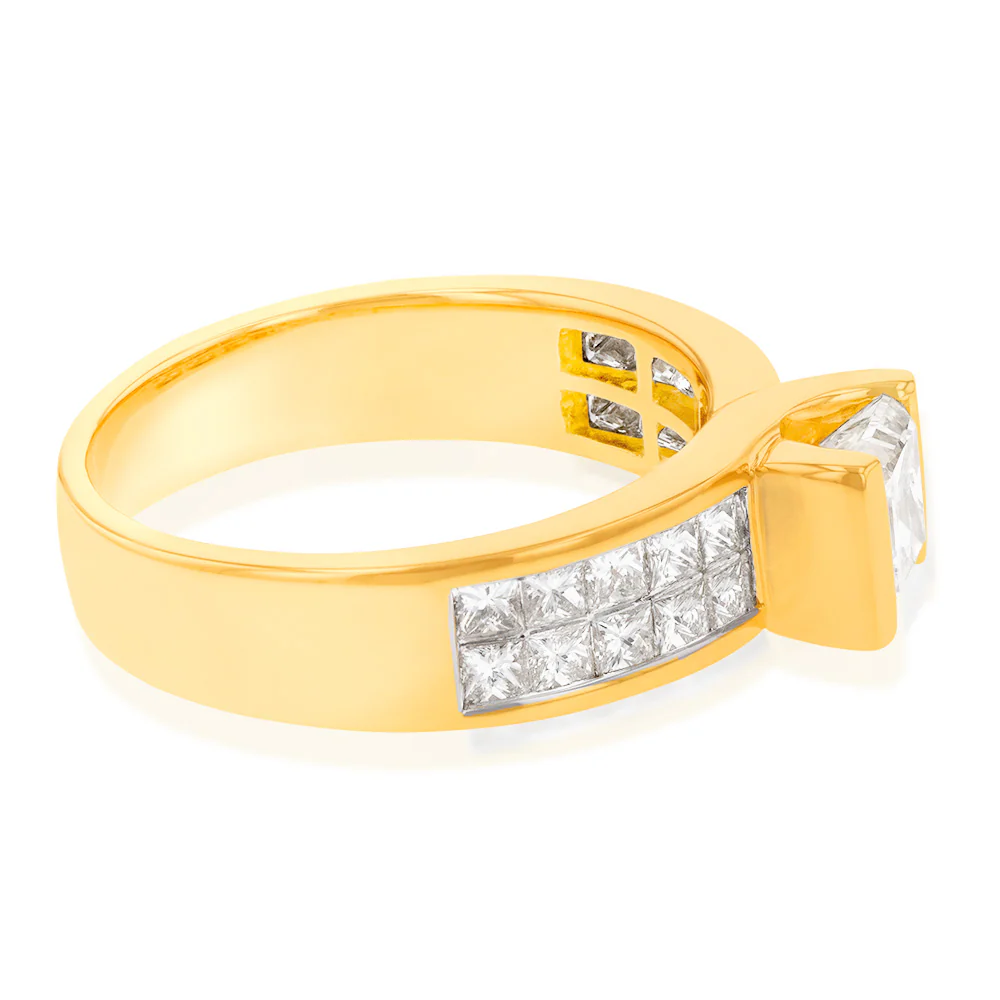18ct Yellow Gold 'Princess Celia' Ring With 2 Carats Of Diamonds - Image 3