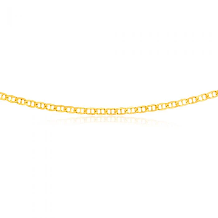 9ct Charming Yellow Gold Silver Filled Anchor Chain - Image 2