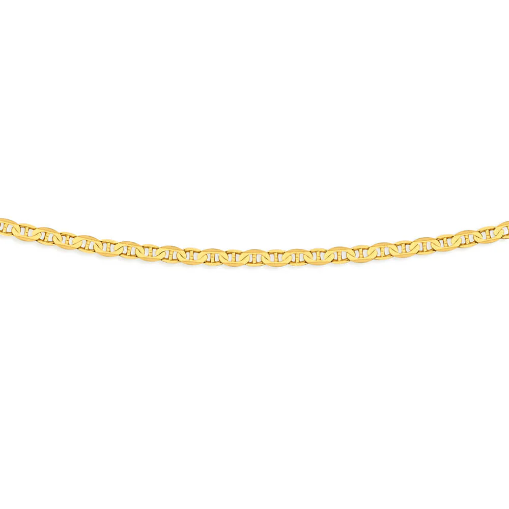 9ct Charming Yellow Solid Gold Anchor 50cm Chain - Image 2