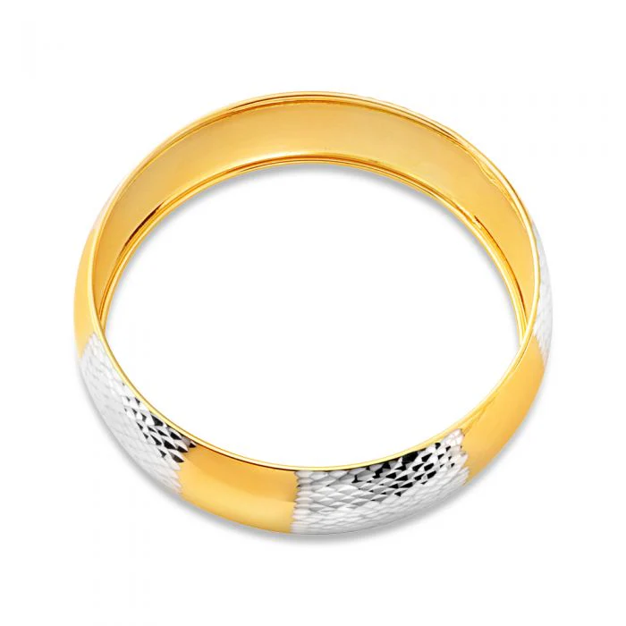 9ct Gold Filled Diamond Cut Wide Bangle - Image 2