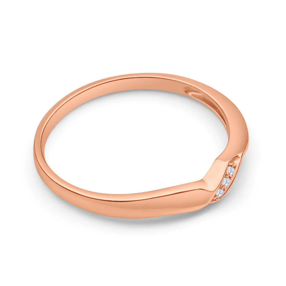 9ct Rose Gold Diamond Ring - Image 2