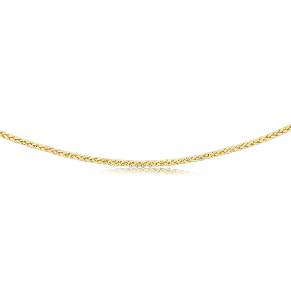 9ct Yellow Gold Fancy Two Tone 45cm Chain - Image 2