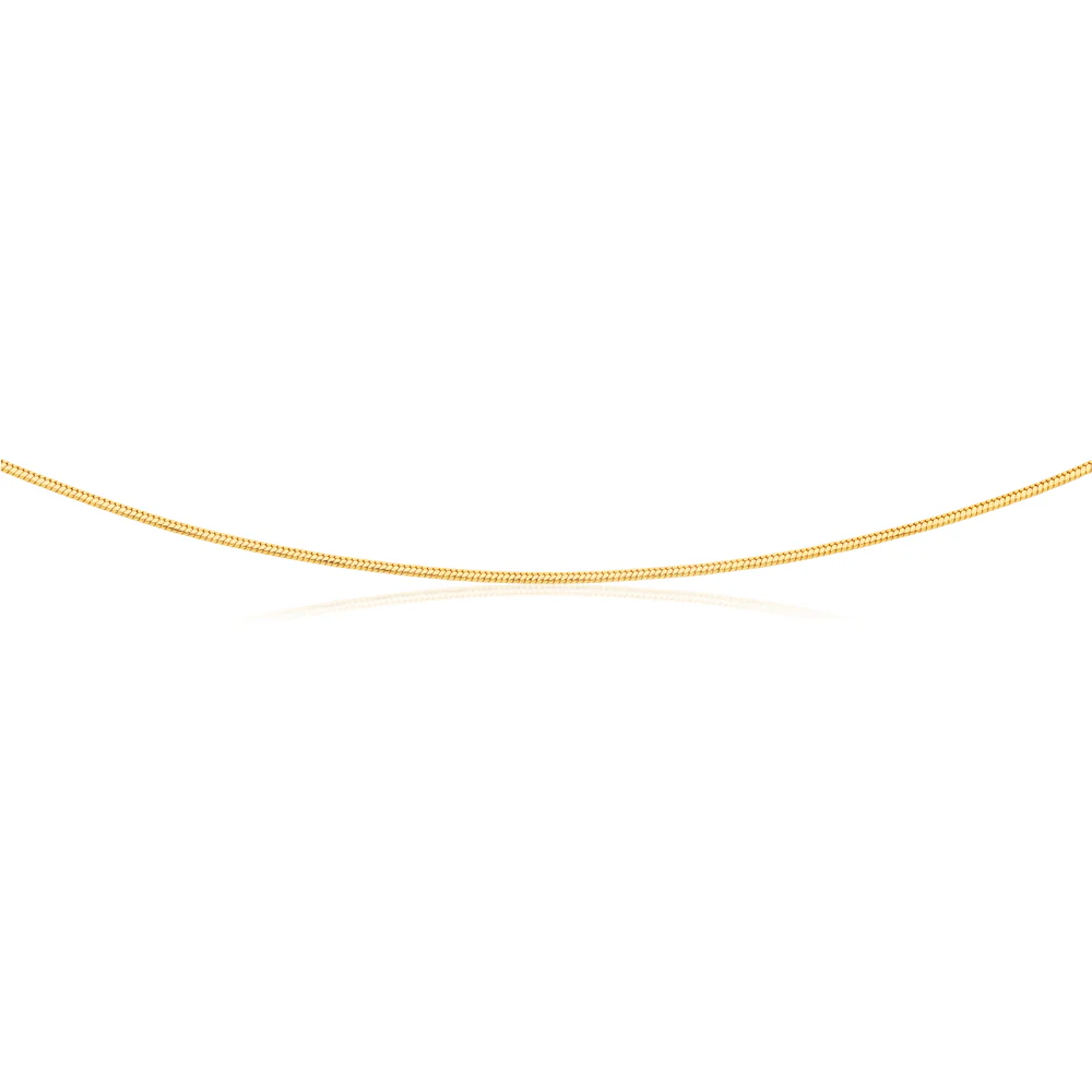 9ct Yellow Gold Filled 55cm Square Snake Chain - Image 2