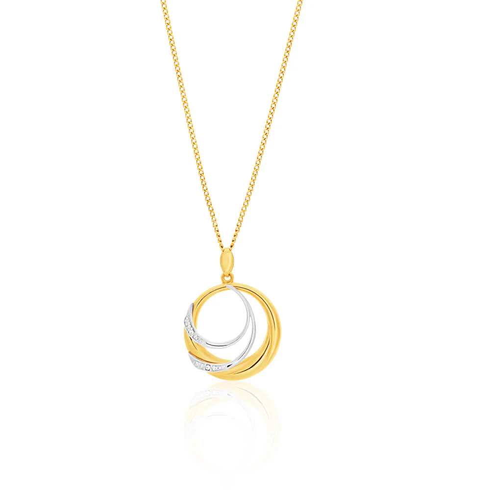 9ct Yellow Gold Magnificent Cubic Zirconia Pendant