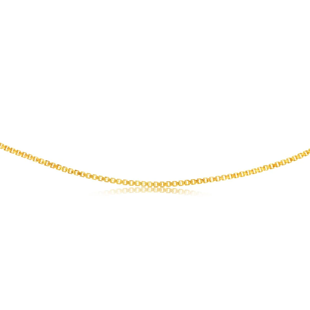 9ct Yellow Gold Silver Filled Box 45cm Chain - Image 2