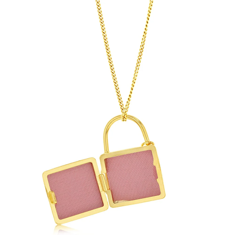 9ct Yellow Gold Silverfilled Lock And Key Locket - Image 2