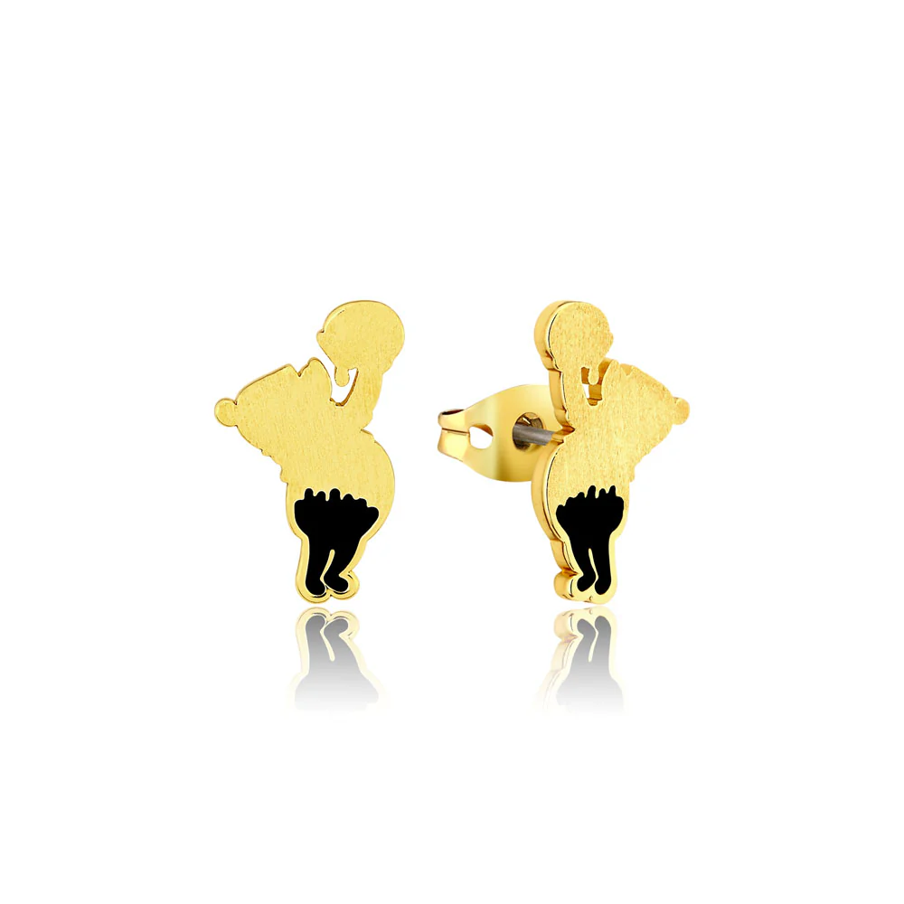 Couture Kingdom Disney Gold Plated Winnie The Pooh Honey Drip 15mm Stud Earrings