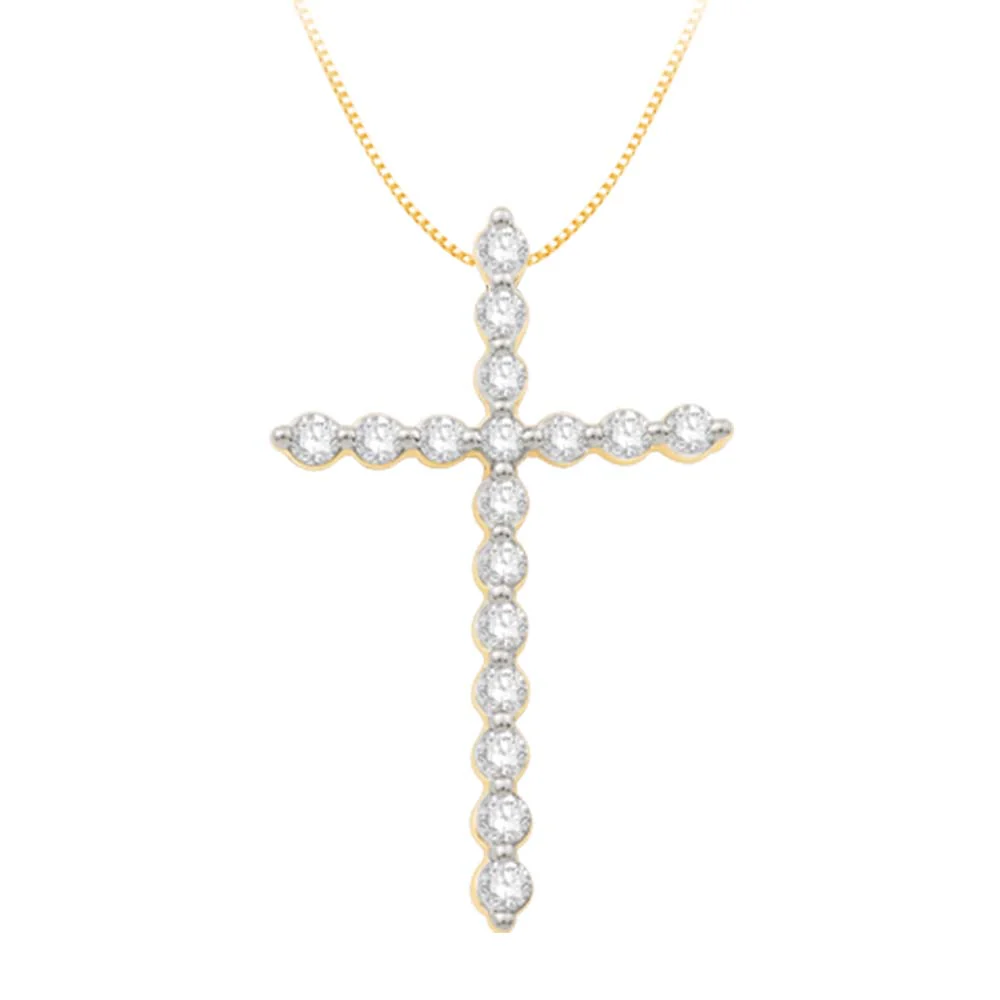 Faith 1/4 Carat of Diamond Religious Pendant in 9ct Yellow Gold