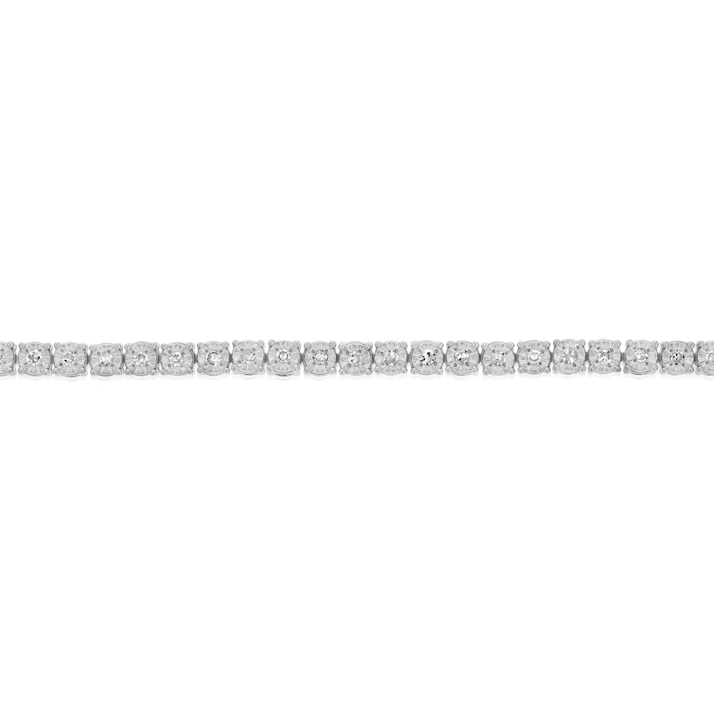 Luminesce Lab Grown 1/3 Carat Diamond Tennis Bracelet in Sterling Silver - Image 3