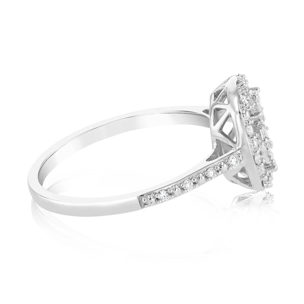 Luminesce Lab Grown 1/5 Carat Diamond Ring in Sterling Silver - Image 2