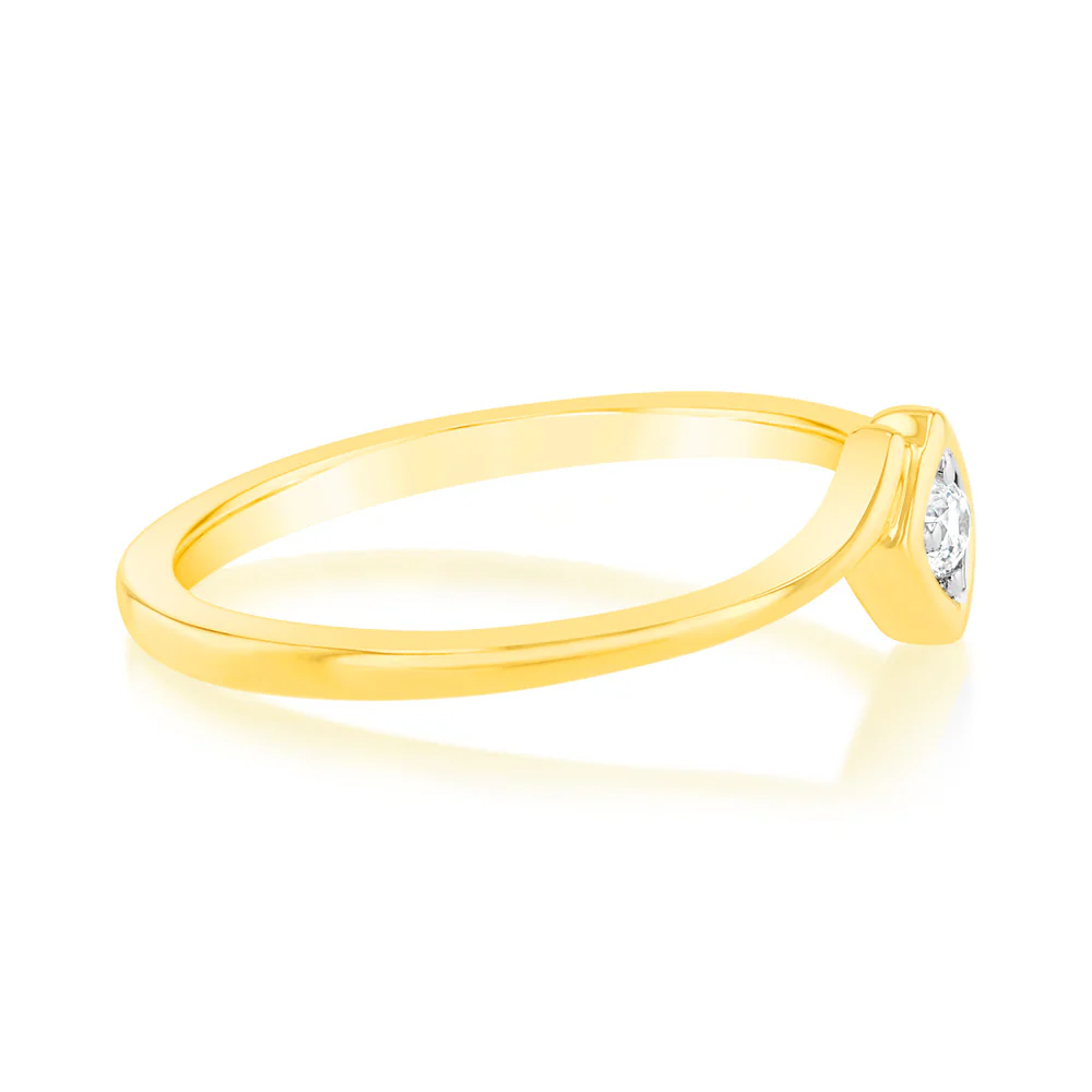 Luminesce Lab Grown Single Diamond Ring In 9ct Yellow Gold - Image 2
