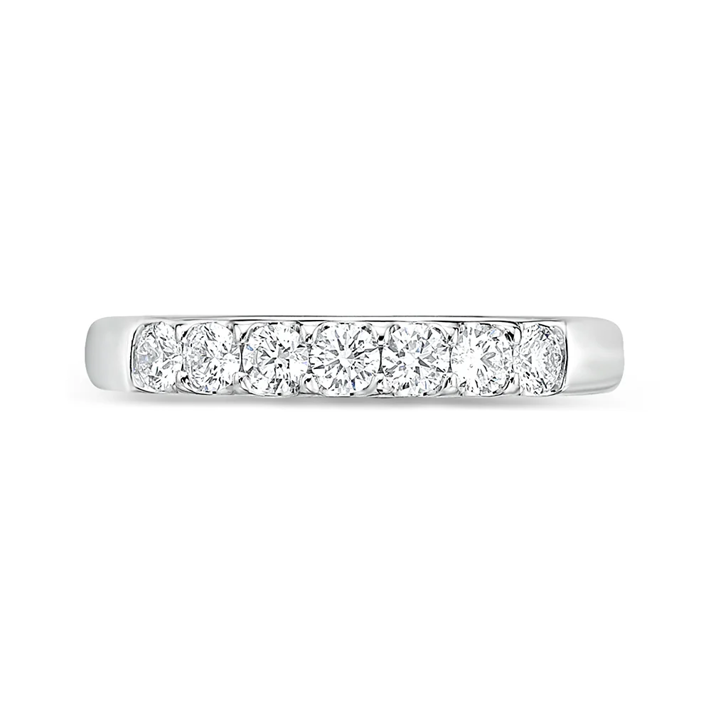 Memoire 18ct White Gold 1/2 Carat Diamond Odessa Eternity Ring - Image 2