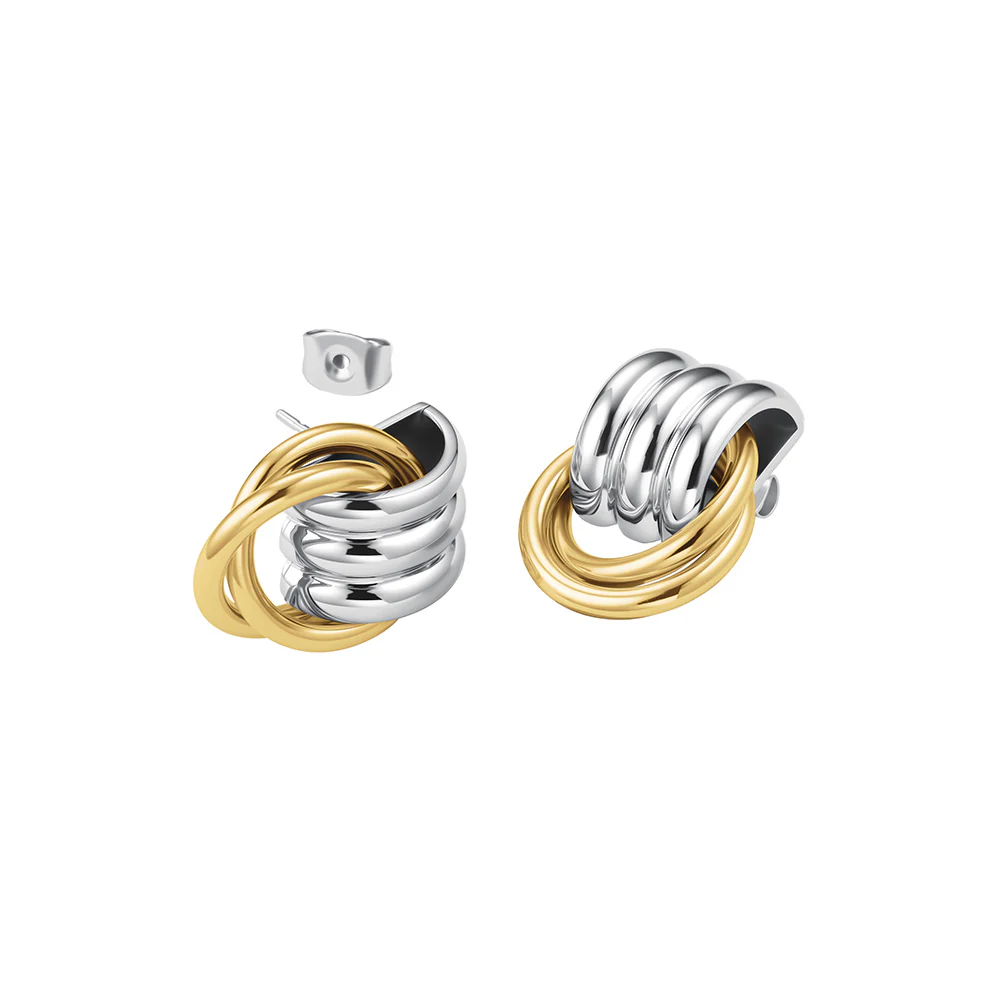 Rosefield Modern Vintage Interlaced Duotone Earrings - Image 2