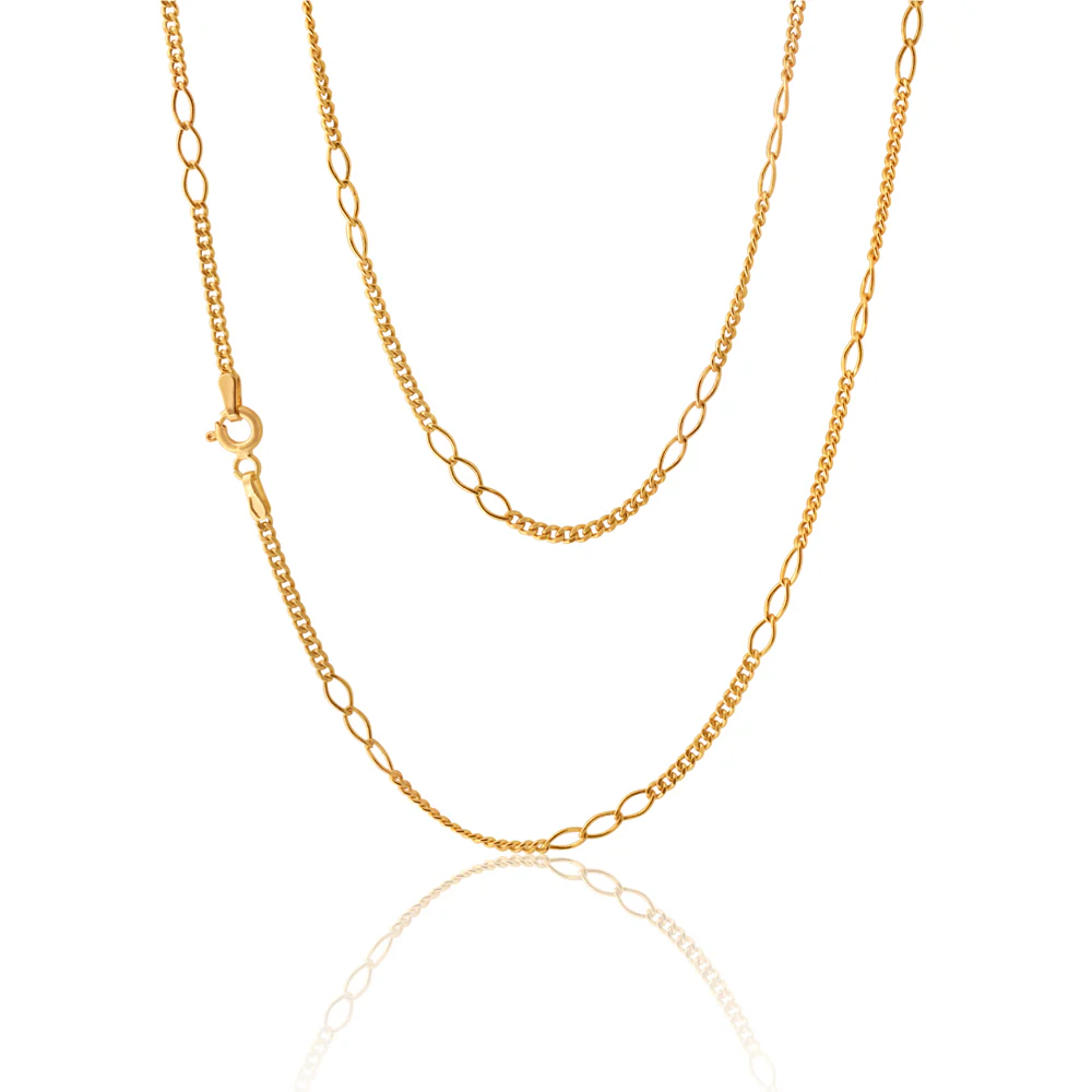 Silvefilled Figaro 45cm Chain