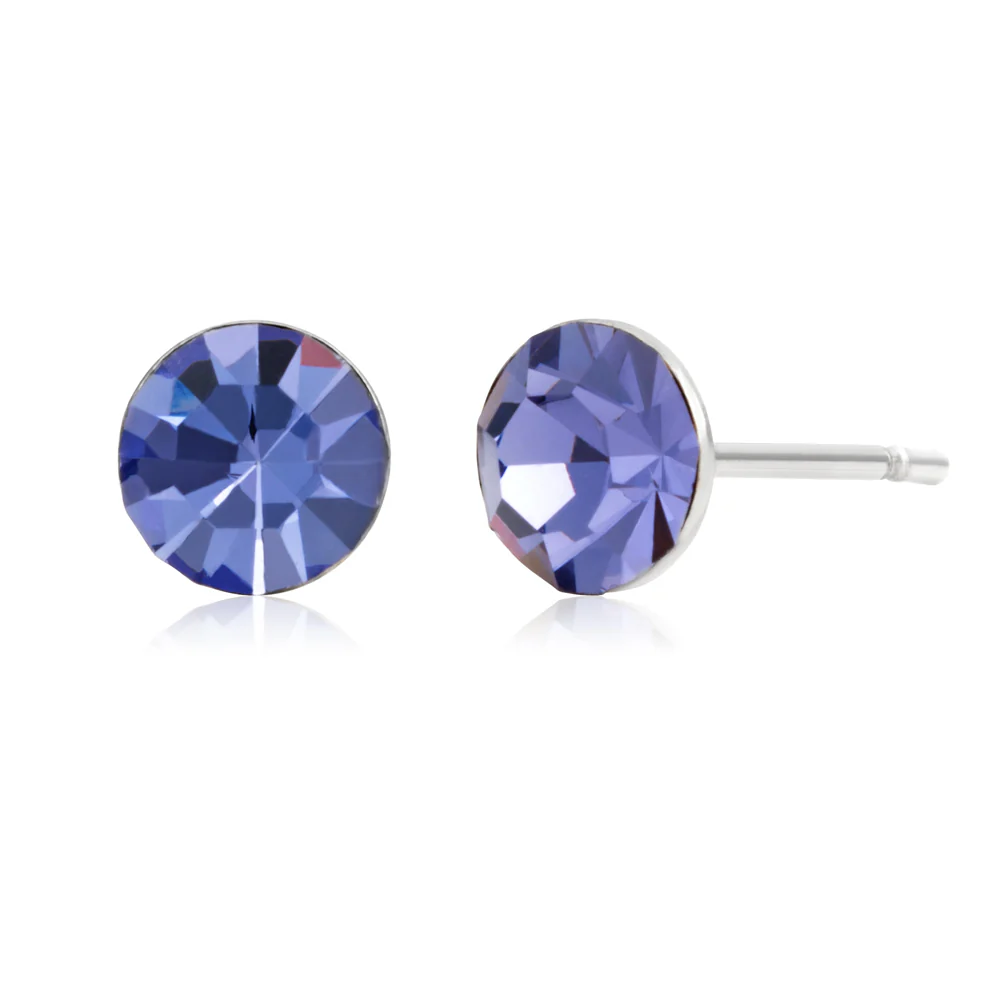 Stainless Steel Crystal Earring Stud Set - Image 5