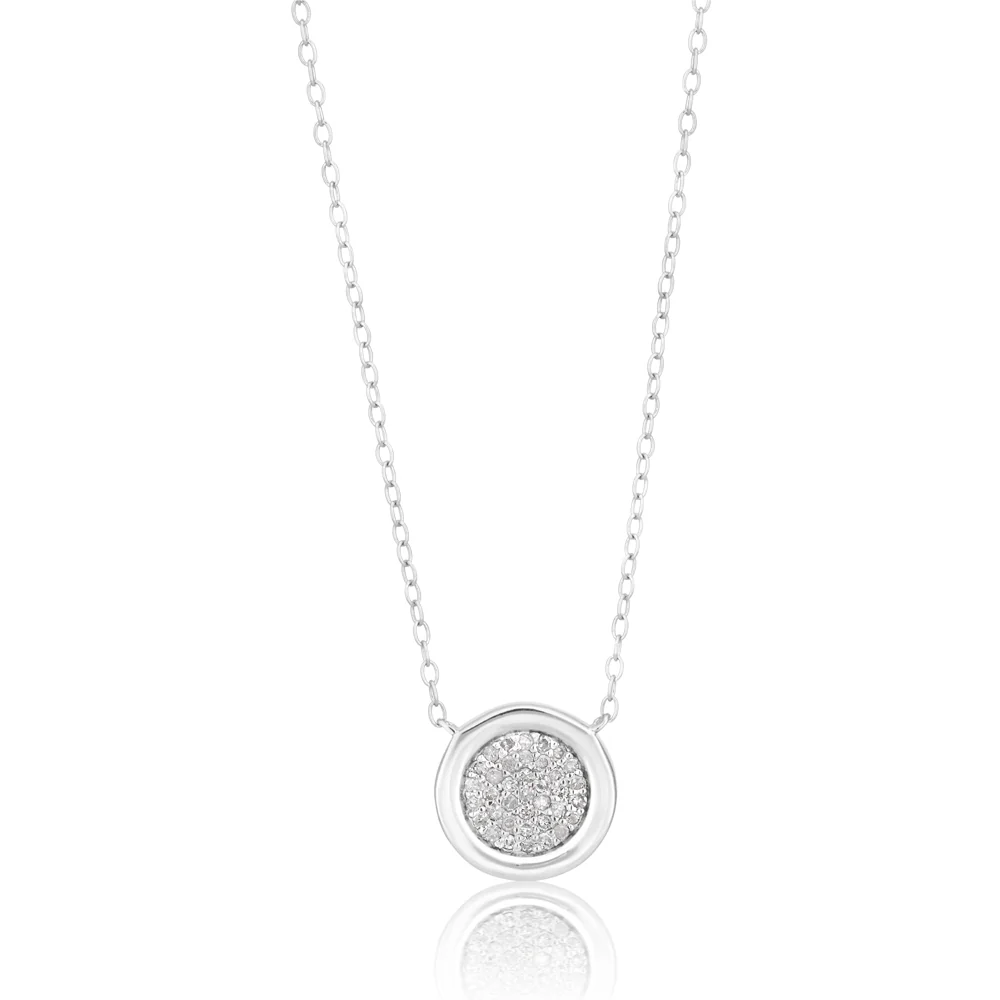 Sterling Silver 1/2 Carat Diamond & Earring Set - Image 2