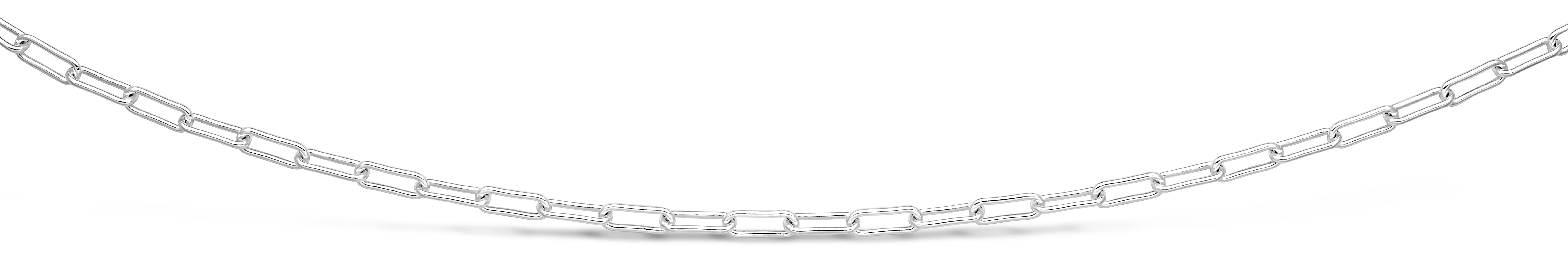 Sterling Silver 45cm Elongated Fancy Link Chain