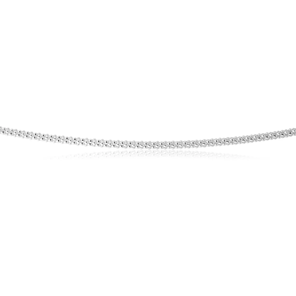 Sterling Silver 45cm Fancy Popcorn Chain - Image 2