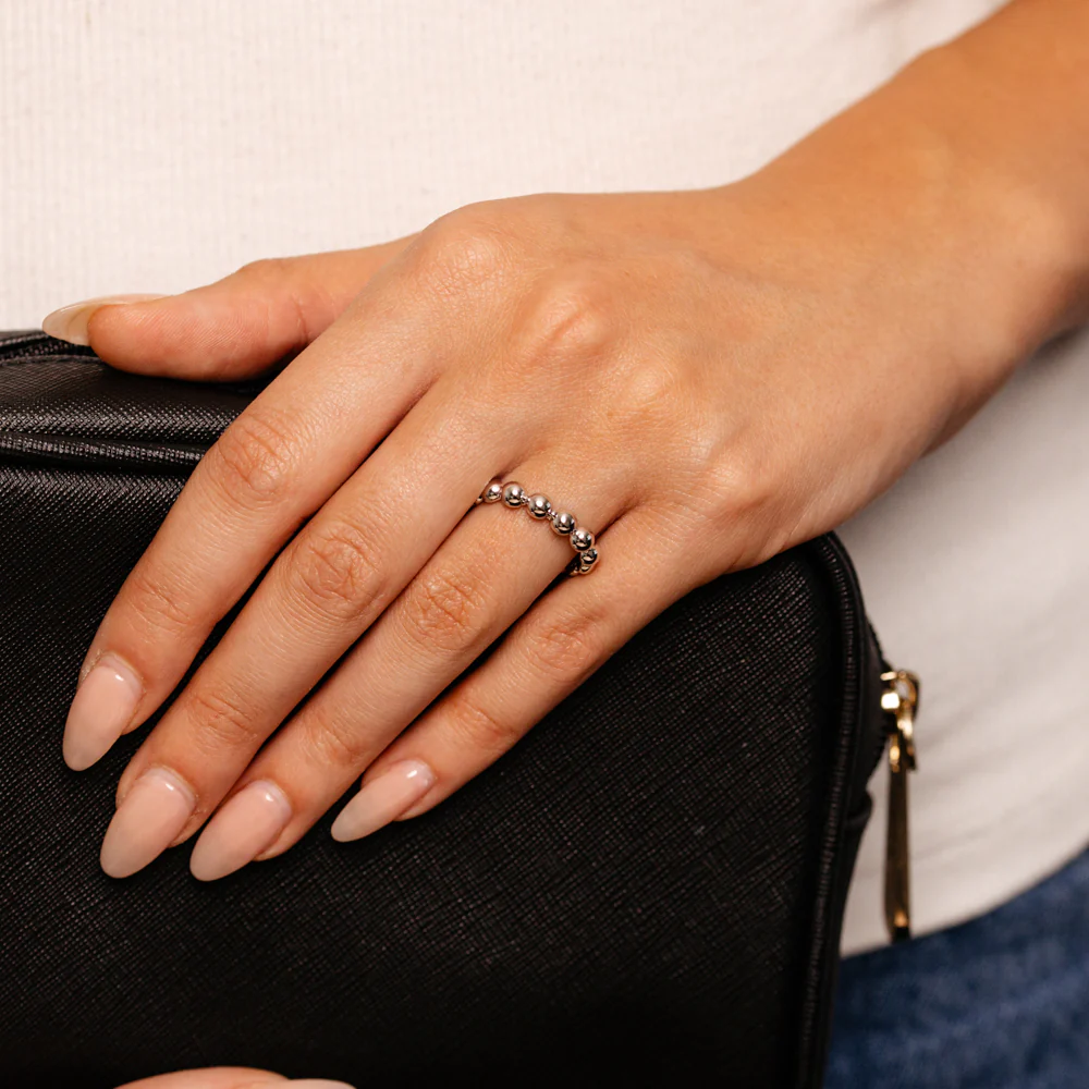 Sterling Silver Beaded Open Ring - Image 4