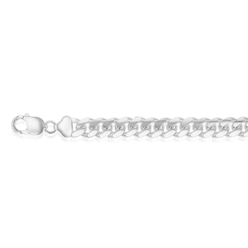 Sterling Silver Curb 280 Gauge 21cm Bracelet - Image 2