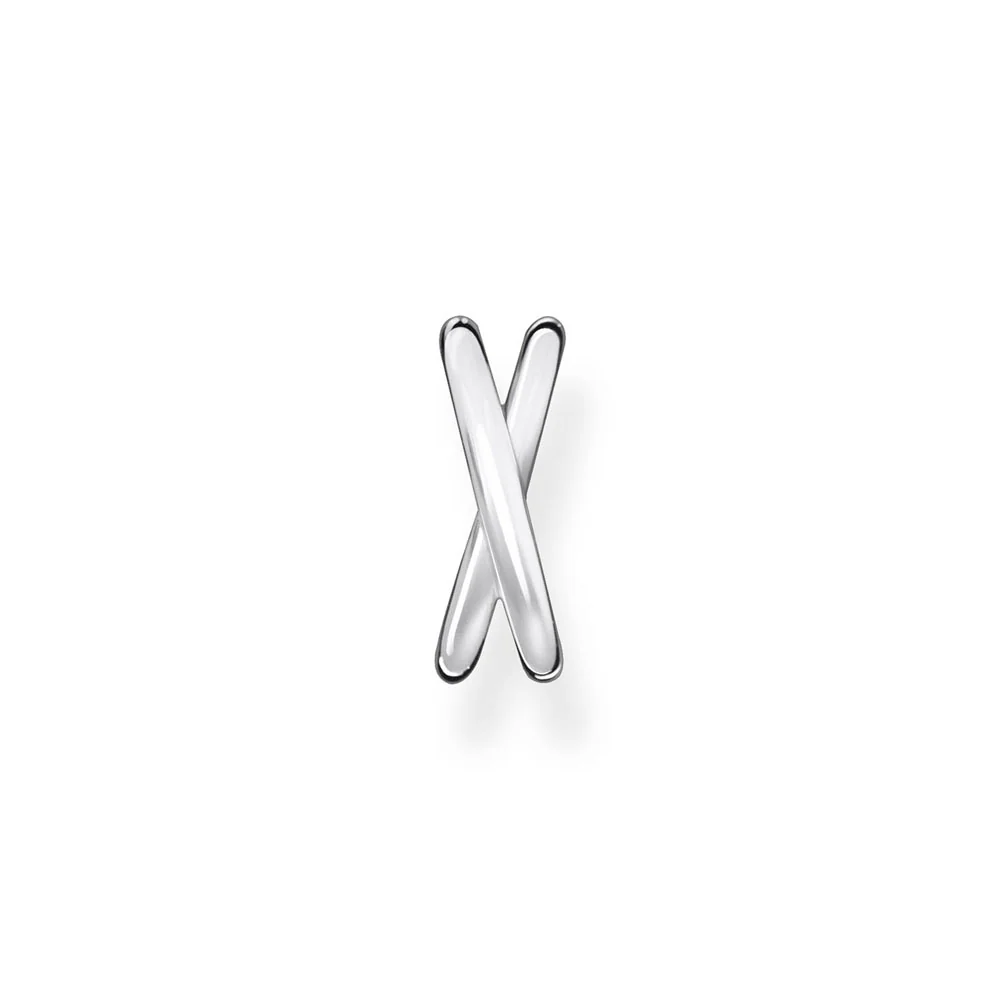 Sterling Silver Thomas Sabo Charm Club Single Cross Ear Cuff * 1 Earring Only*