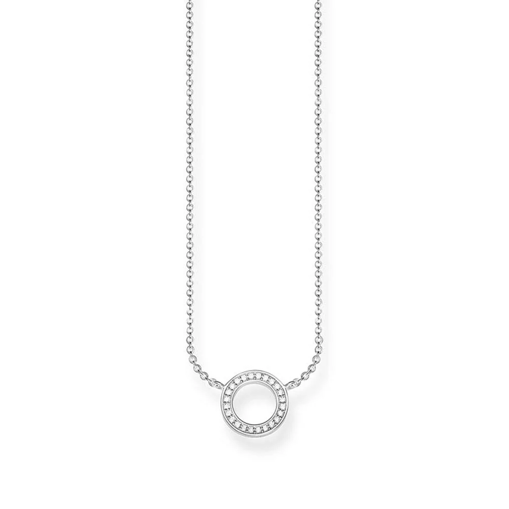 Sterling Silver Thomas Sabo Circular Zirconia Necklace