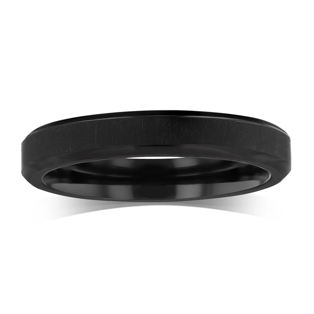 Zirconium 4mm Gents Ring 2mm Thick Standard Fit Size X